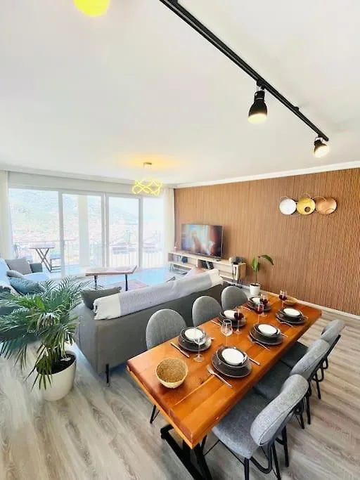 Apartament Luna House - Manzara, Jakuzi, 4 Yatak Odasi Fethiye